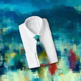 Artsy Winter Färg Modern Cubist Abstrakt Slips