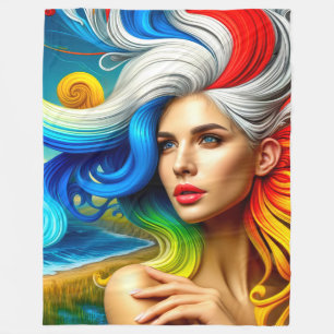 Artsy Woman Fleecefilt