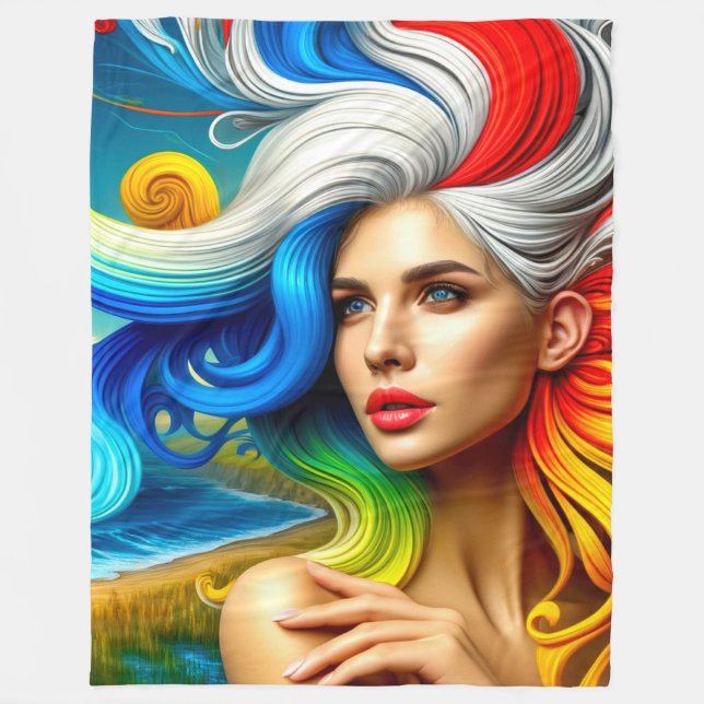 Artsy Woman Fleecefilt (Framsidan)