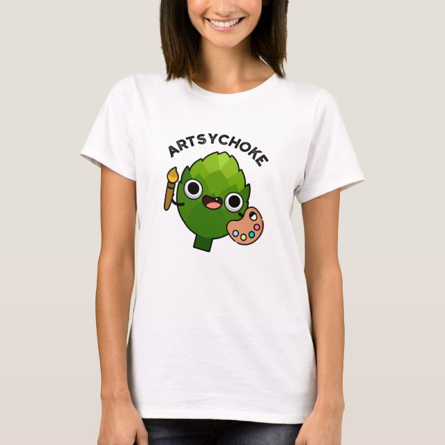 Artsychoke Funny Veggie Artichoke Pun T Shirt (Framsida)