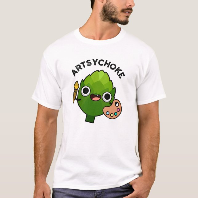 Artsychoke Funny Veggie Artichoke Pun T Shirt (Framsida)