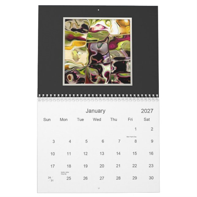 ArtSylvia abstrakt samlingskalender 2012 Kalender (Jan 2027)