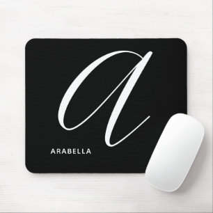 Artully Monogrammad Script Brev A Black & White Musmatta