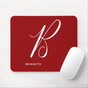 Artully Monogrammed skript Brev B Red Musmatta