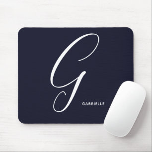 Artully Monogrammed skript Brev G Navy Blue Musmatta