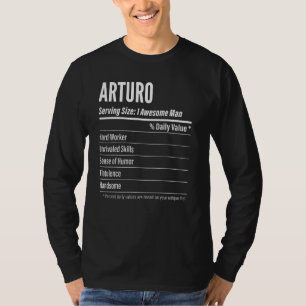 Arturo betjänar Storleka kalorier för näringsvärde T Shirt