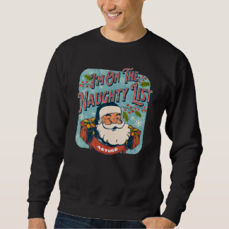 Arturo Christmas Naughty List   Santa xmas holiday Lång Ärmad Tröja