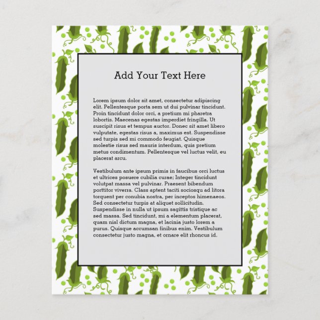 Ärtväxter Lämnar Rund vegetabilisk, hälsosam mat Flygblad (Framsidan)