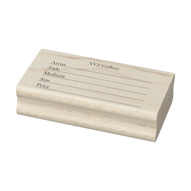 Artwork Display Label Template Stämpel (Stämpel)