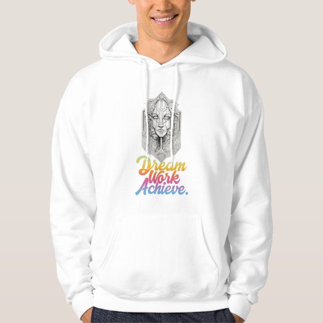 Artwork-drömmar uppnå hoodie (Framsida)