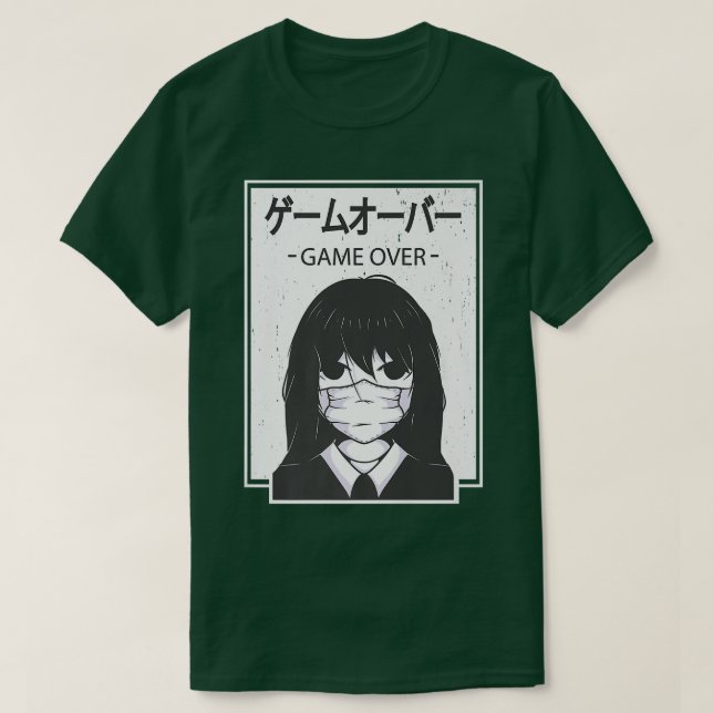 Artwork Game Over Indie Japan Otaku  T Shirt (Design framsida)