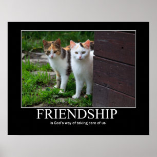 Artwork med inspirerande Vänskap Poster
