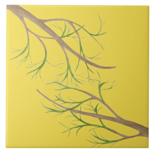 Arty Autumn på en keramik Tile (II) Kakelplatta (Framsidan)