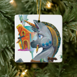 Arty Bygger en Birdhouse Helgdag Ornament