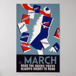 Arty Deco Reading Poster