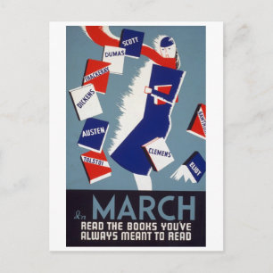 Arty Deco Reading Vykort