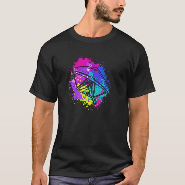 Arty hang Gliding Extreme Sports Skydiver T Shirt (Framsida)