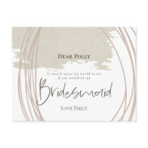 Arty Linjer Abstrakt Shape bridesmaid-begäran