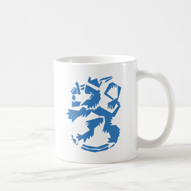 Arty Lion Klassisk Vit Mugg (Höger)
