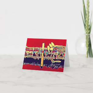 Arty Oboe Blank Card Tack Kort