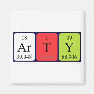 Arty Periodisk magnet bord namn