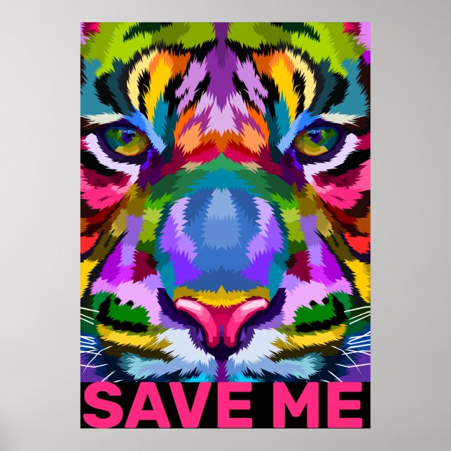 Arty Tiger Spara Me Poster (Framsidan)
