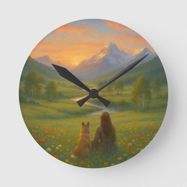 Arty wall clock  rund klocka (Framsida)