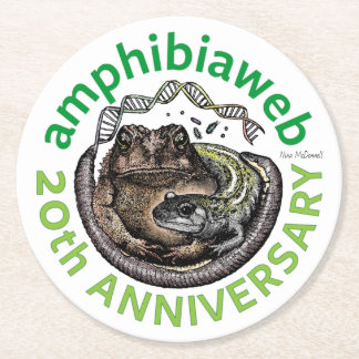 #ArtYourAmphibian2020 - Nina McDonnell Underlägg Papper Rund