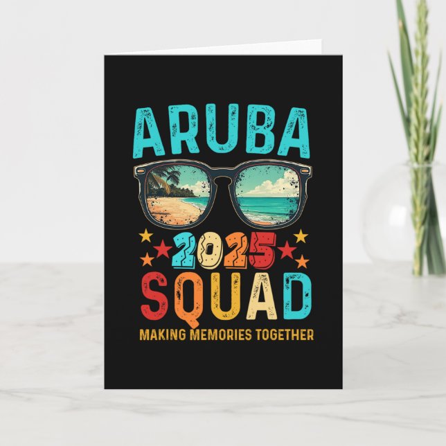 Aru Squad 2025 Semesterledighet Vän Familj Matchan Kort (Framsida)