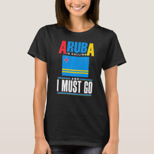 Aruba Aruban Aruba-Flagga ropar och jag Mus T Shirt