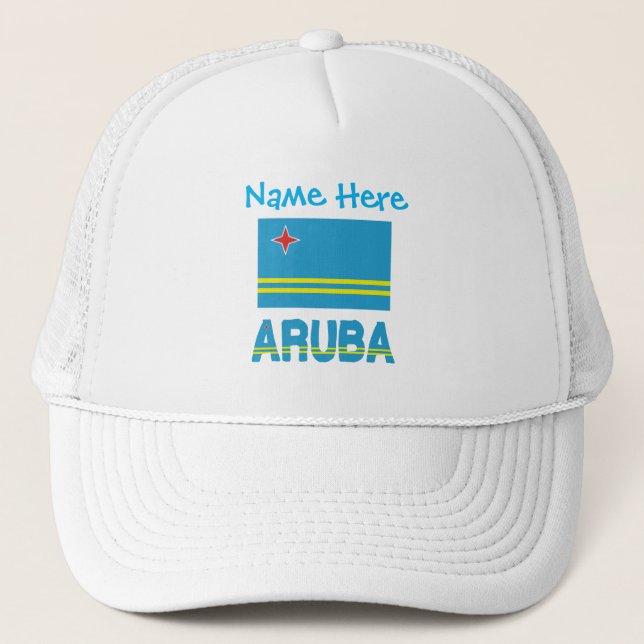 Aruba Arubansk Flagga Blå Personalisering  Keps (Framsida)