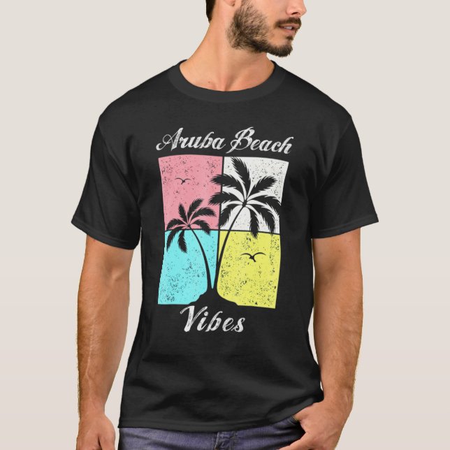 Aruba Beach Tropical Vibes Vacation Souvenirs 1 T Shirt (Framsida)