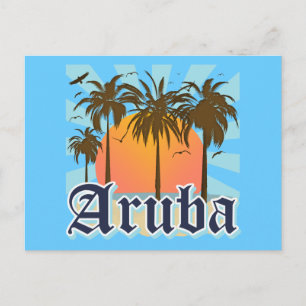 Aruba Beacher Sunset Vykort