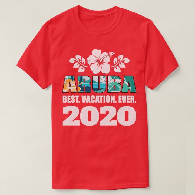 Aruba Best Vacation 2020 Souvenir Gift T Shirt (Design framsida)