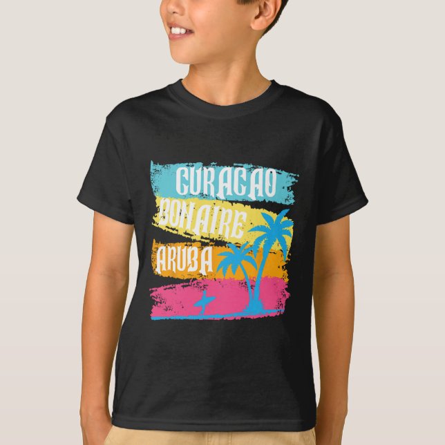 Aruba Bonaire Curacao Vacation Caribbean Islands S T Shirt (Framsida)