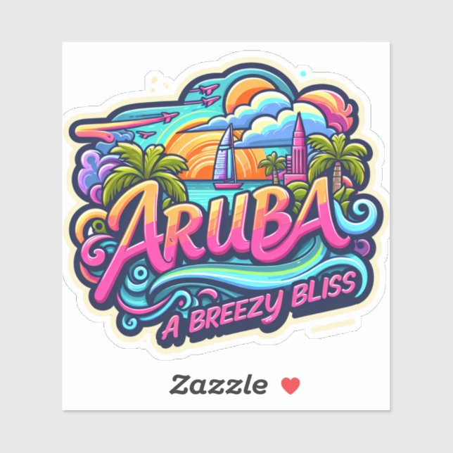Aruba breezy bliss klistermärken (Ark)
