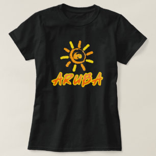 Aruba bright gult & orange t shirt
