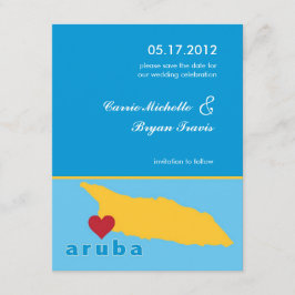 Aruba Bröllop Spara datumet Meddelande Inbjudningar