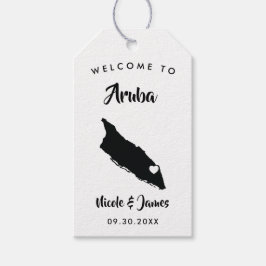 Aruba Bröllop Welcome Bag Märkre, Island Karta Presentetikett