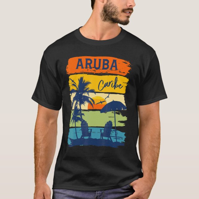 Aruba Caribe 2022 Vacation Par Family Group T Shirt (Framsida)