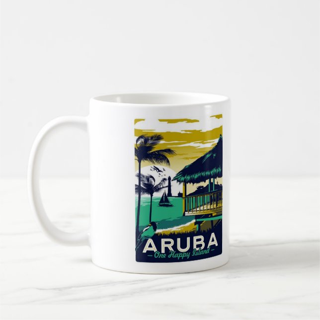 Aruba Coffee Mugg - Storlek 11oz (Vänster)