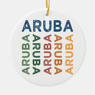 Aruba Cute Colorful Julgransprydnad Keramik