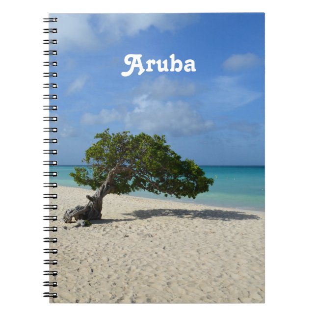 Aruba Divi Divi träd Anteckningsbok Med Spiral (Framsidan)