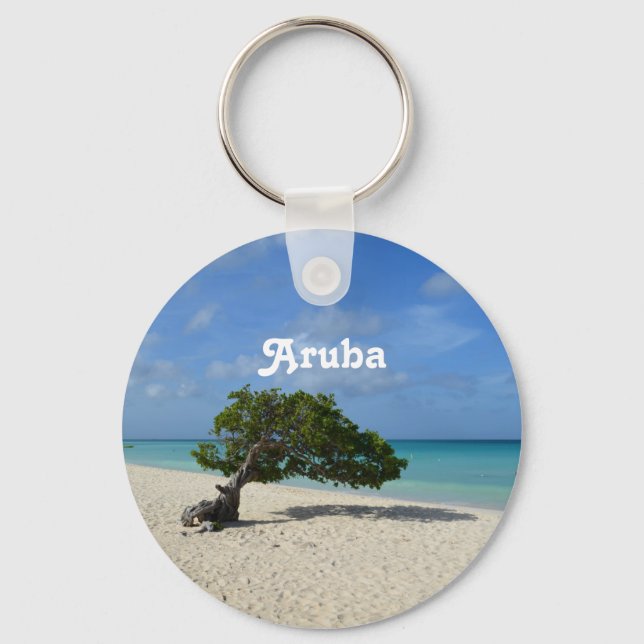 Aruba Divi Divi Träd Nyckelring (Framsida)
