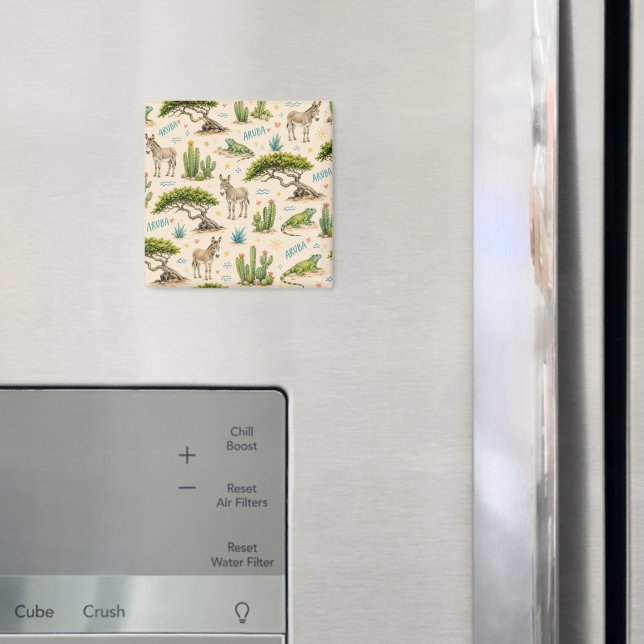 Aruba divi träd, åsna, leguan, kaktus magnet (In Situ (Fridge))