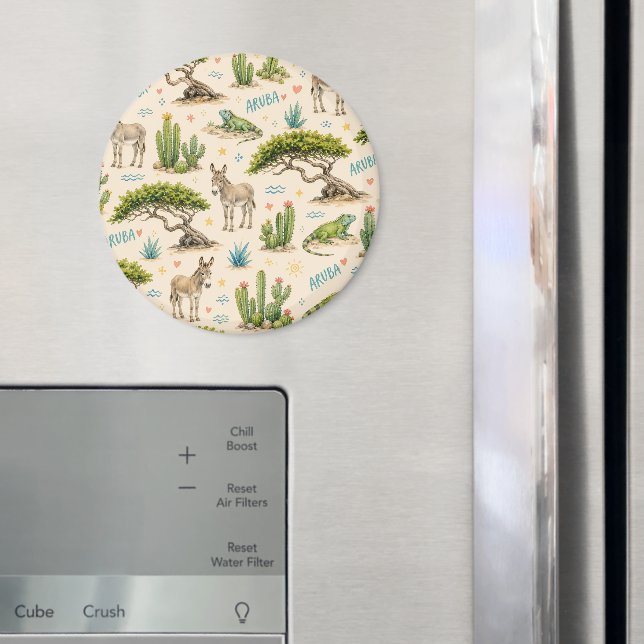 Aruba divi träd, åsna, leguan, kaktus magnet (In Situ (Fridge))