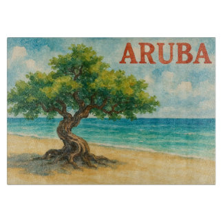 Aruba Divi Tree Eagle Beach watercolor