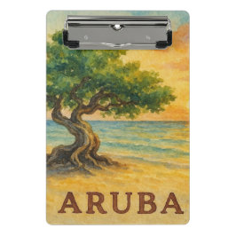 Aruba Eagle Beach Divi Träd Gyllene Timmen