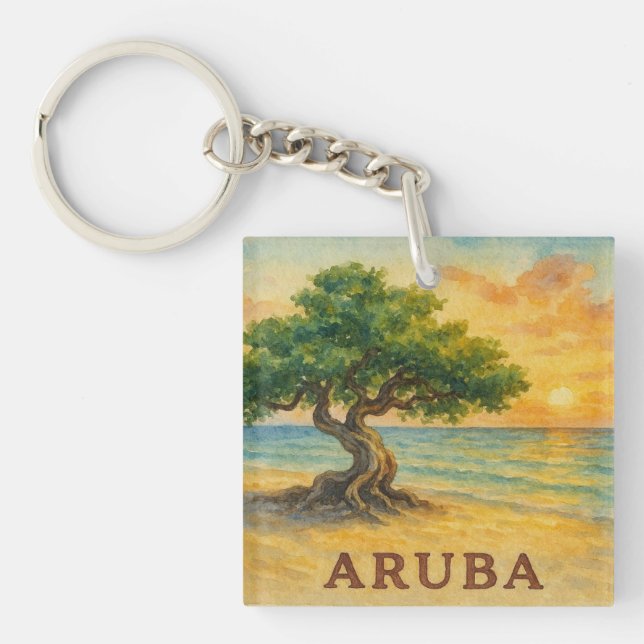 Aruba Eagle Beach Divi Tree Golden Hour (Framsidan)
