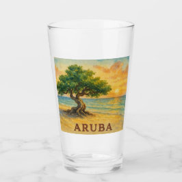 Aruba Eagle Beach Divi Tree Golden Hour Glaskopp